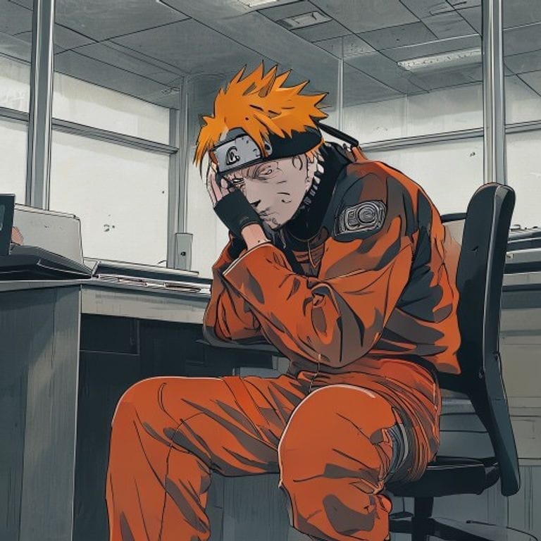 A tired office worker overwhelmed by AI tools